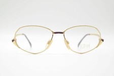 Vintage EBM W240 56 16 135 Gold Purple Oval Glasses Eyeglasses NOS