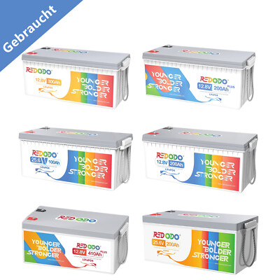 12V 50Ah 100Ah 200Ah LiFePO4 Lithium Batterie für Solar Wohnmobil - Gebraucht