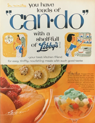 Libby's Can-do Kitchen Friend Vintage Print Ad 1962 #1648