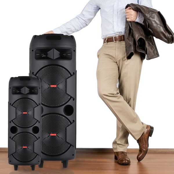 Alternate view of 6000w Portable Bluetooth Party Speaker Sub Woofer Heavy Bass Sound System Mic