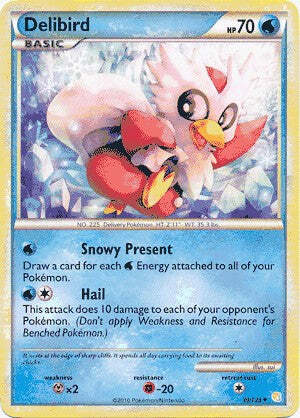 Pokemon HeartGold SoulSilver Card  39/123 Delibird