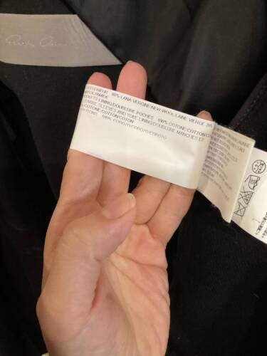 Abrigo para mujer Rick Owens negro 36 - Imagen 8 de 9