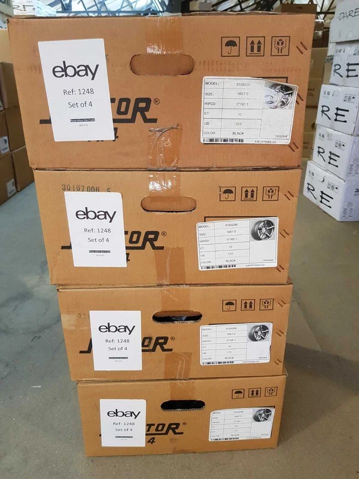 Set/4 16x7 5x165.1 et10 Mach 5 Challenger style Black Defender Disco 1050kg - Image 4 of 4