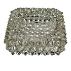 Vintage Fenton Glass Hobnail Spiked Clear Tea Light Candle Holder 3in Square
