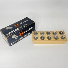 (10) Tested Vintage Hudson No. 1251 Clear Bayonet 28V Globe Auto Lamps Bulbs