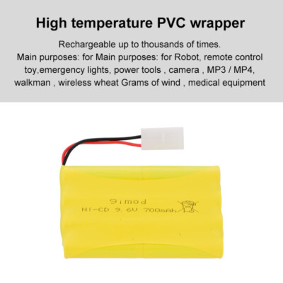 Nvizyeu 9.6v Batteria, 1500Ah Nih Batteria, Batteria Ricaricabile Aa, Spina KET 2P, Adatto Per - Foto 4