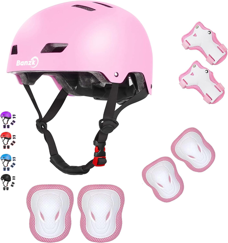 Kids Bike Helmet with Knee Pads Elbow Pads Wrist Guards for Age 3-14+ Youth/Teen