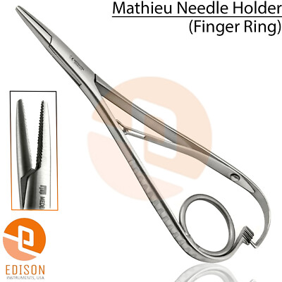 Mathieu Needle Holder Ring Grip Suture Elastic Tying Braces Ortho Surgical Plier