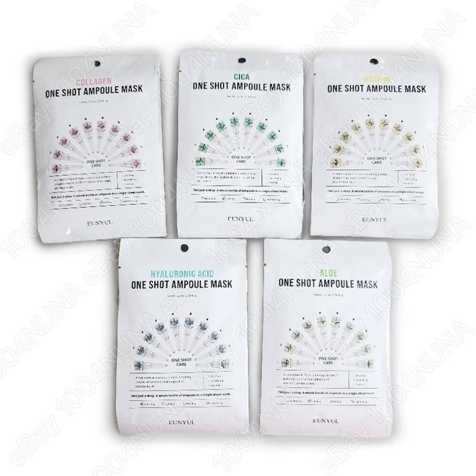 EUNYUL One Shot Ampoule Mask Pack 50 Sheets Face Collagen Facial K-Beauty Korean - Image 2 of 3