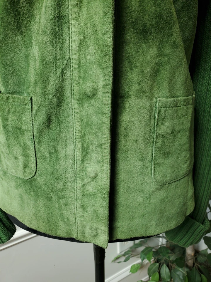 Jaqueta INC International Concepts Feminina Verde Algodão Casual Frontal Tamanho Médio - Imagem 4 de 4