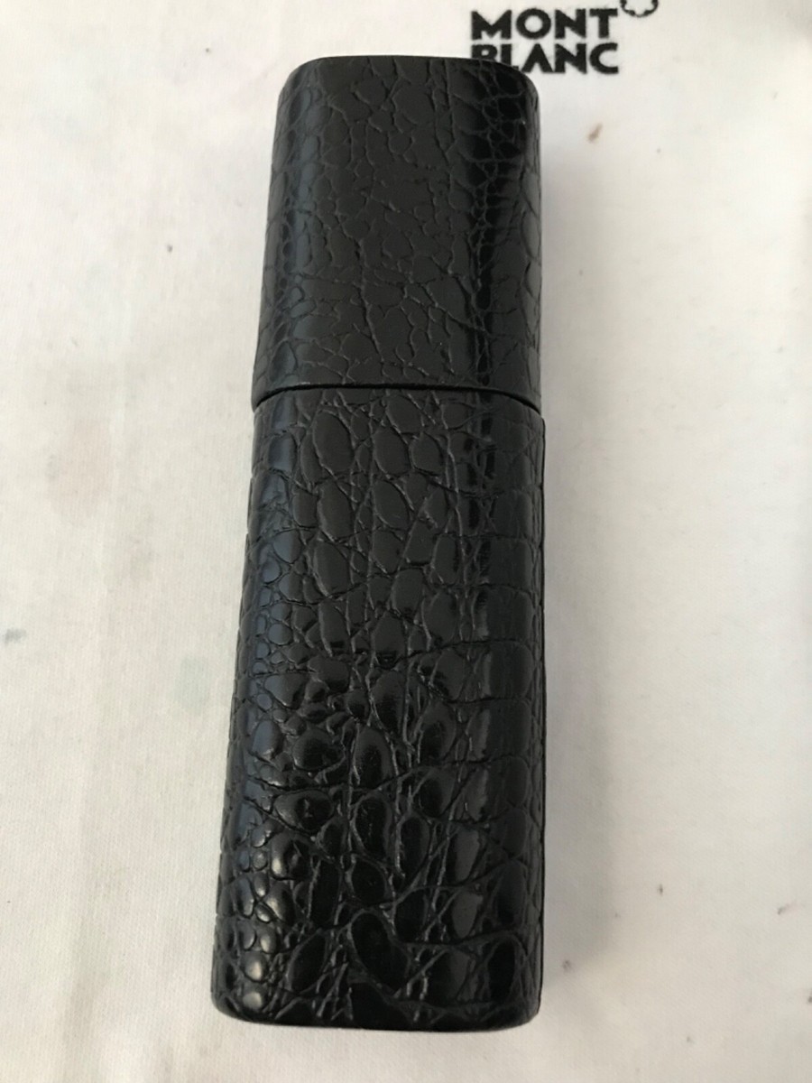 Montblanc Leather crocodile hard Case, for 2 Pens- Excellent