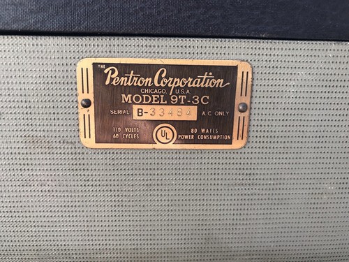 Vintage Pentron Corporation Model 9T-3C Multi-Speed Reel To Reel Tape Recorder. - Picture 7 of 13
