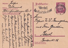 DR P 222 - nicht häufige Karte 1933 in die Schweiz