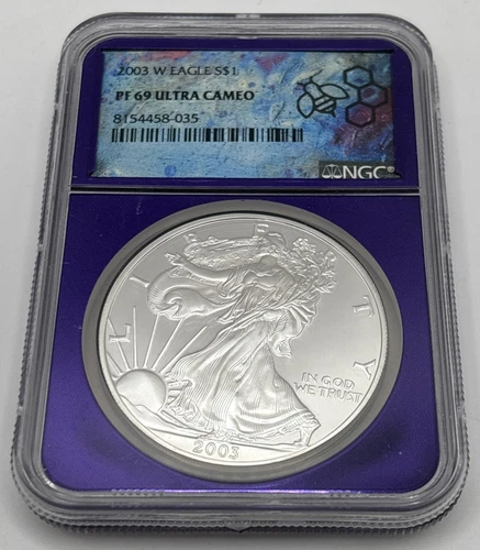 2003 W American Silver Eagle 1oz NGC PR69 Ultra Cameo