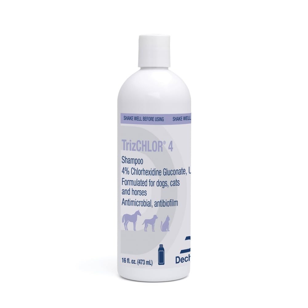 TrizCHLOR 4 Medicated Shampoo for Dogs, Cats, Horses - 16 oz