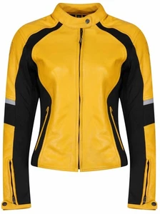 MotoGirl Fiona Leather Jacket - Yellow