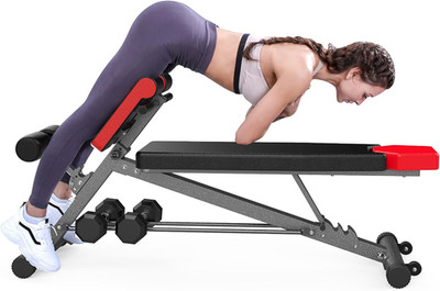 FF Finer Form Multi-Functional Weight Bench for Full All-In-One Body Workout   A