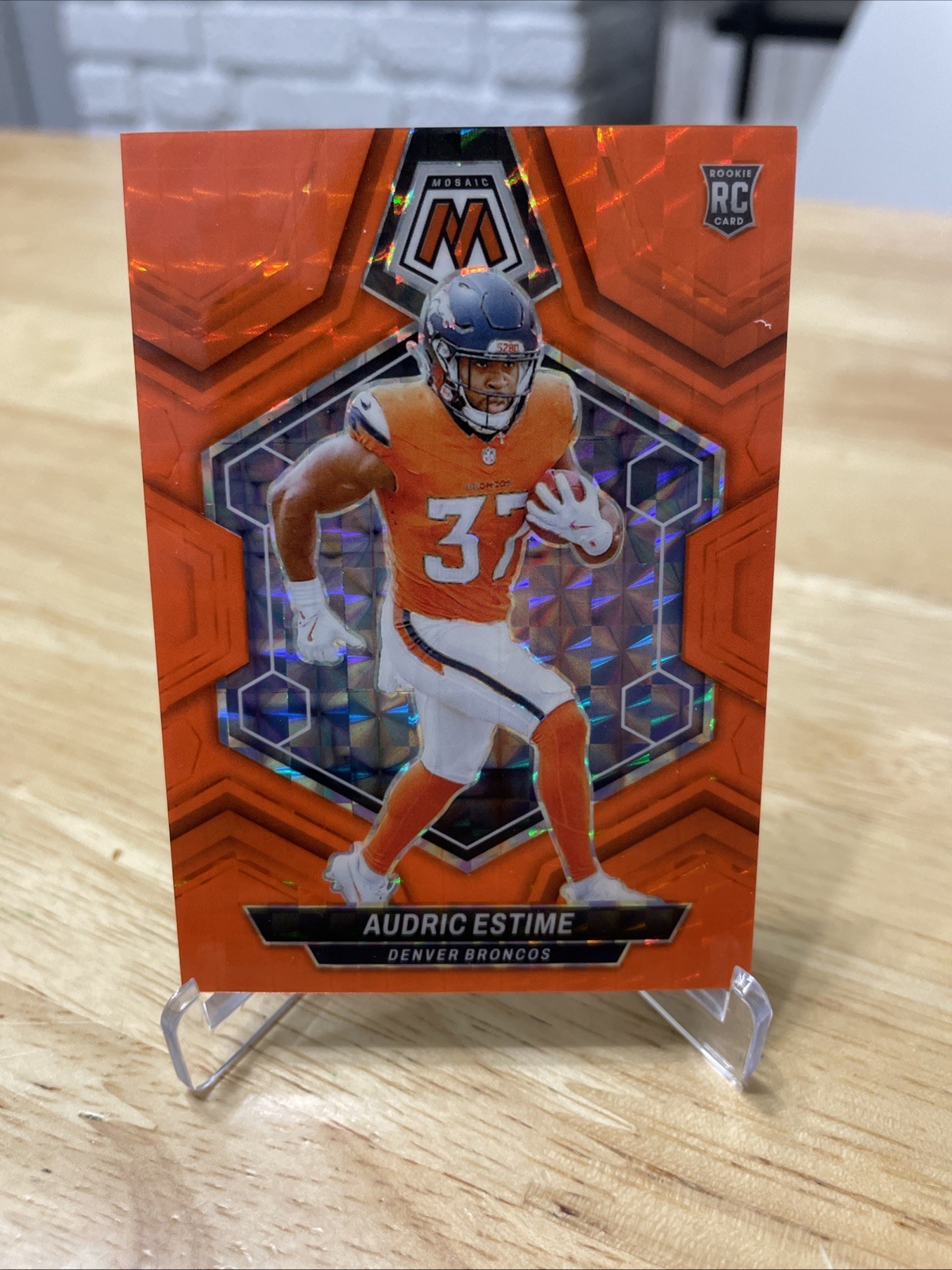 2024 Mosaic Audric Estime Rookie RC /25 No. 392 Color Match Denver Broncos