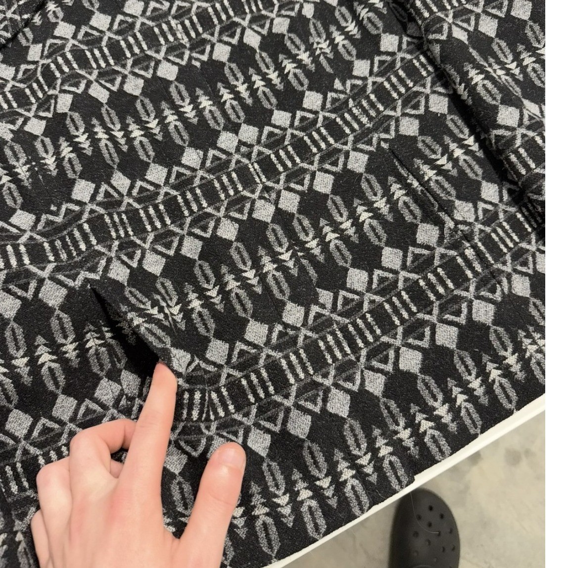 Pendleton Wool Jacket Womens Large Black Grey Geo… - image 2