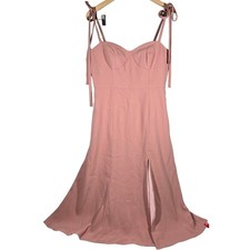 Dessy Collection Vivian Diamond 3069 Desert Rose Crepe Midi Bustier Dress 12