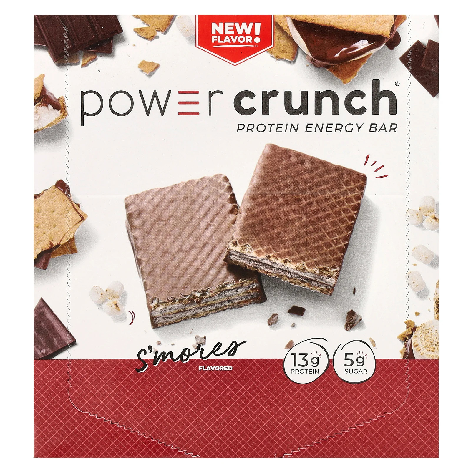 Power Crunch Protein Energy Bar Smores 12 Bars 14 oz 40 g Each 5290₽