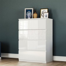Modern High Gloss Chest of Drawers Bedside Bedroom Furniture