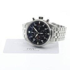 IWC SCHAFFHAUSEN PILOT WATCH IW377704 43mm SS Black Dial Automatic #C309