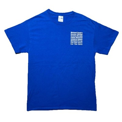 The Office Dunder Mifflin Michael Scott Fun Run T Shirt Mens M Blue Y2K Funny