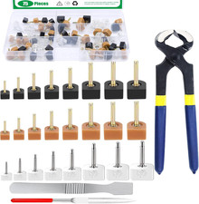 75Pcs Assorted Size  Color High Heel Replacement Tips with Shoe Repair Tools, 8