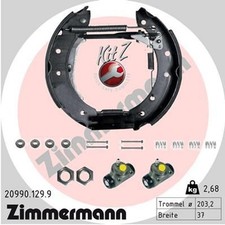 ZIMMERMANN BREMSBACKEN SATZ VORMONTIERT HINTEN passend für DACIA LOGAN SANDERO 