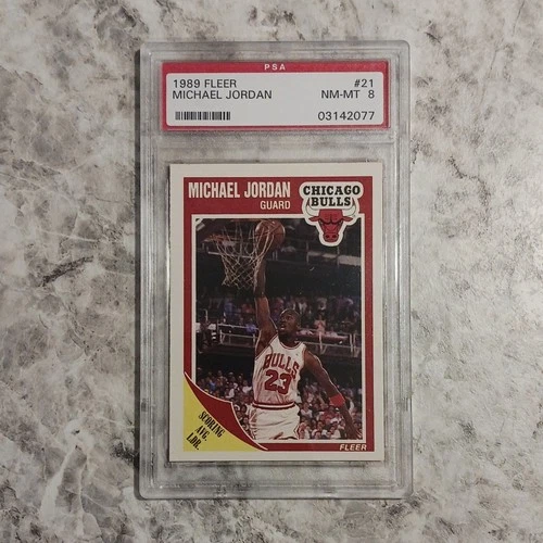 Fleer 1989-90 Michael Jordan #21 PSA 8 Chicago Bulls Basketball Card
