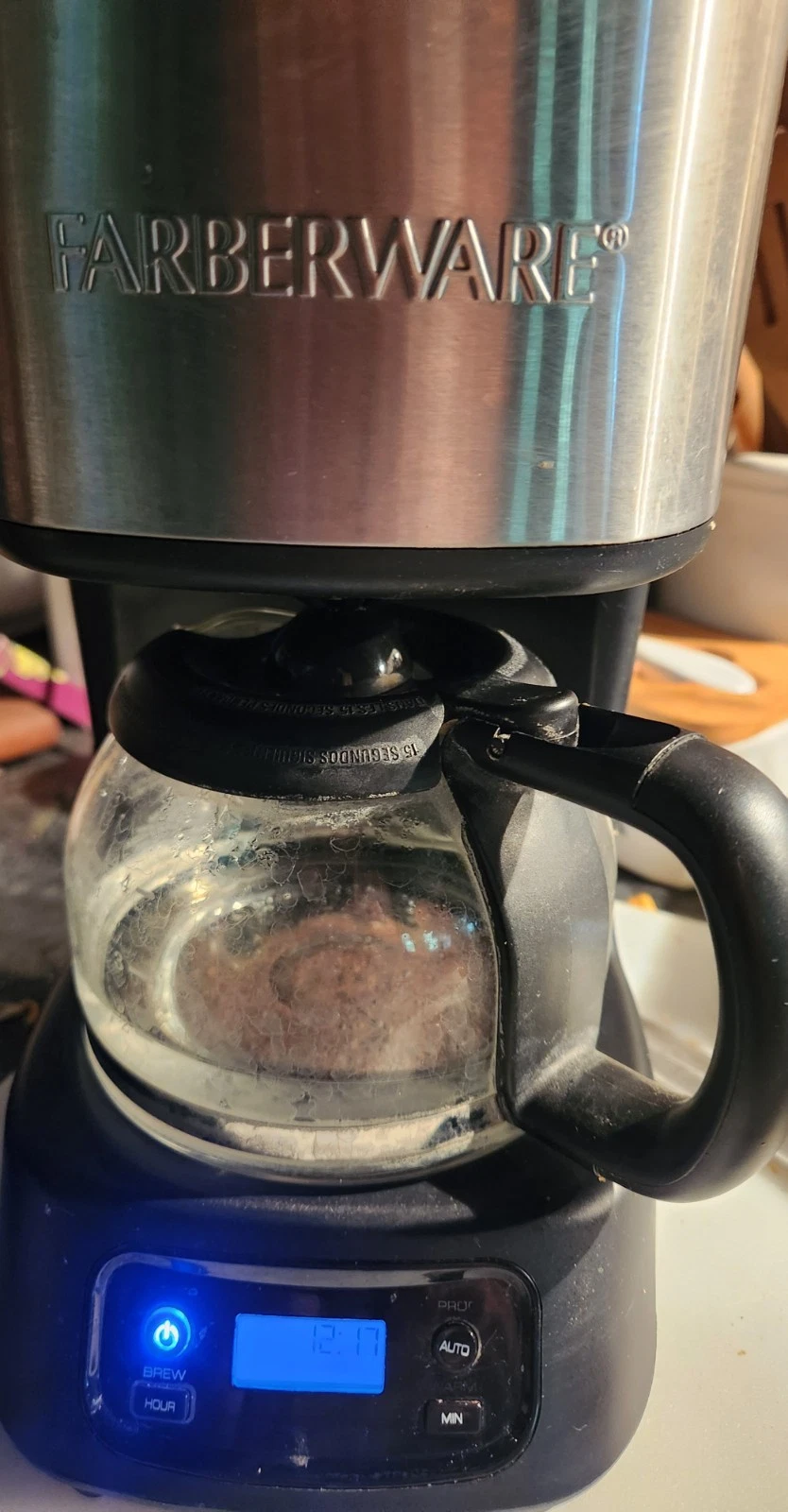 Farberware 5-Cup Programmable Filter Coffee Machine Digital Panel Glass Carafe
