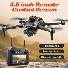 Drone with Camera 4K for Beginners,Remote Control with Screen,3 Batteries