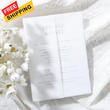 UNIQOOO 120 Pack Pre-Folded Vellum Jackets for 5x7 Frosted 120 