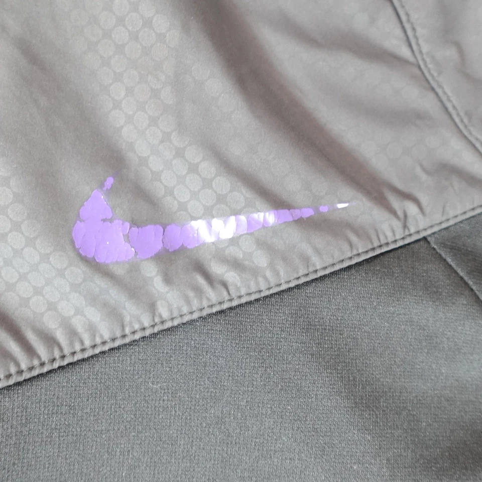 Nike Therma Fit Jacket Mens Medium Black Purple Hooded Full Zip Athletic Sports - Image 3 of 4