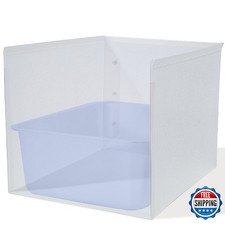 JIMEIQI Cat Litter Box Enclosure Pee Shields High Side Splash Guard Box