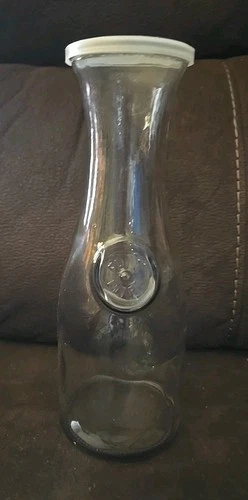 Anchor Hocking Vintage Full Litre Carafe Pitcher W/ California Carafe Lid