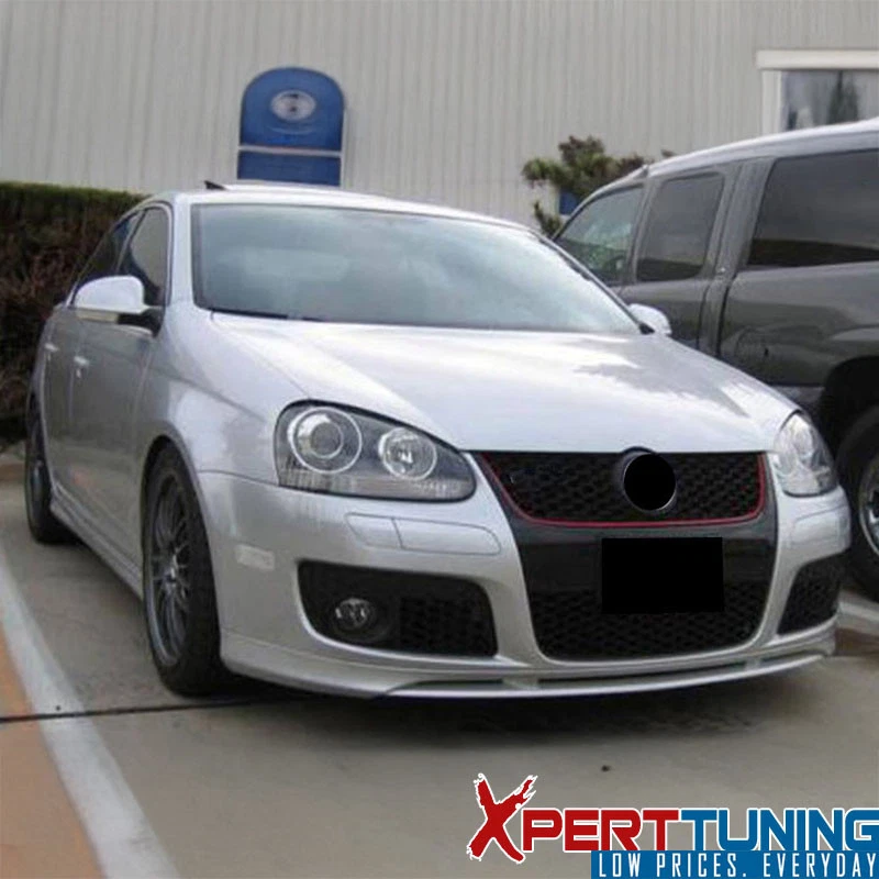 Fits 05-09 Volkswagen GTI Jetta V-Style Front Bumper Lip Splitter Unpainted PU Foto 2 de 4