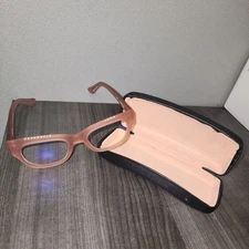 Caddis Reading Glasses Miklos 1.0 Frosted Pink 52-20-145 With Hard Case