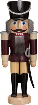 Nußknacker Husar aubergiene HxBxT = 28x10x8cm NEU Weihnachten Seiffen Nutcracker