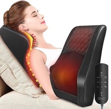 Back Neck Massager with Heat 3D Kneading Pillow Shiatsu Deep Tissue Pain Relief