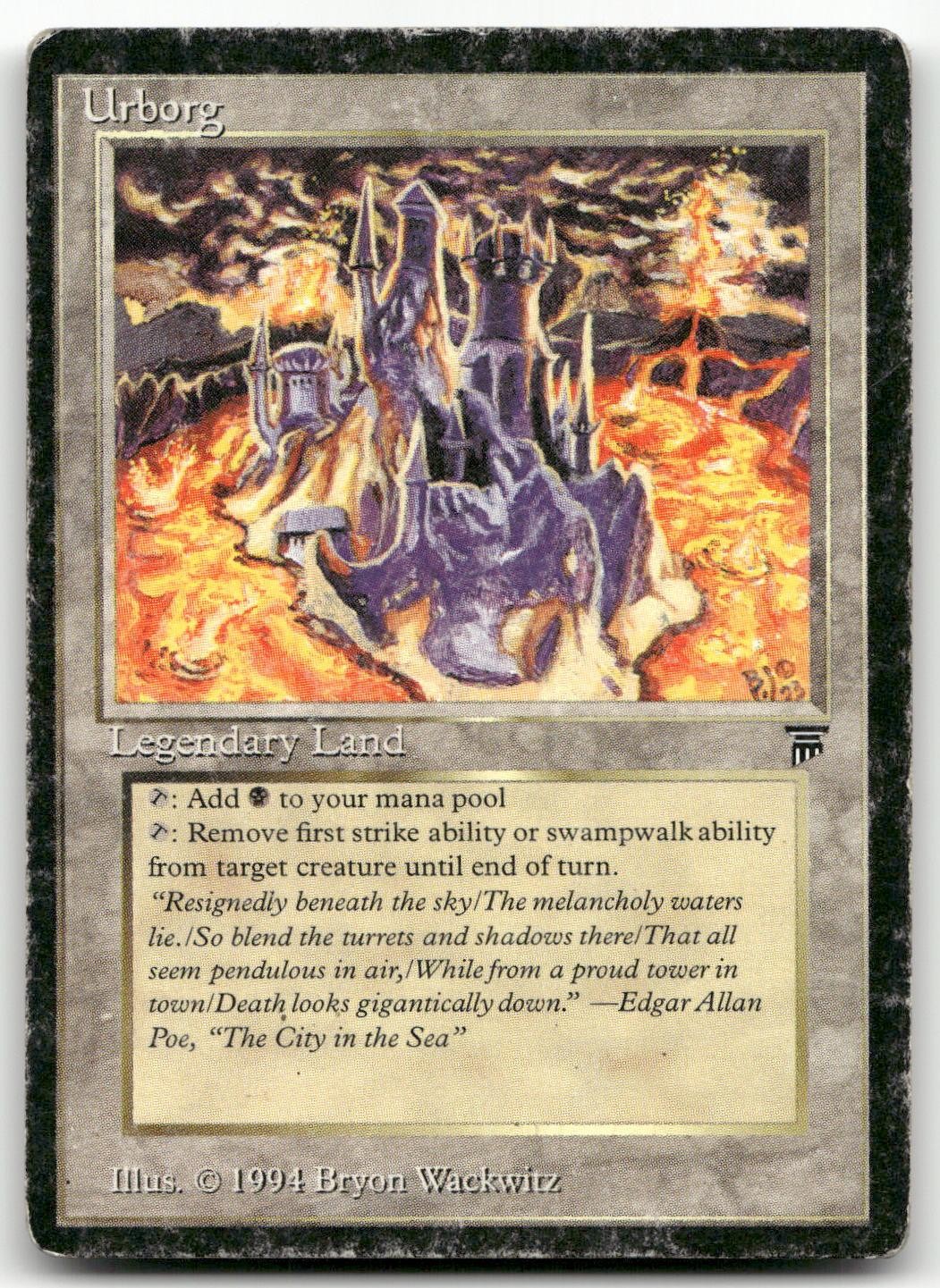 Urborg Uncommon Legends Magic: The Gathering HP/Damaged (no creases)