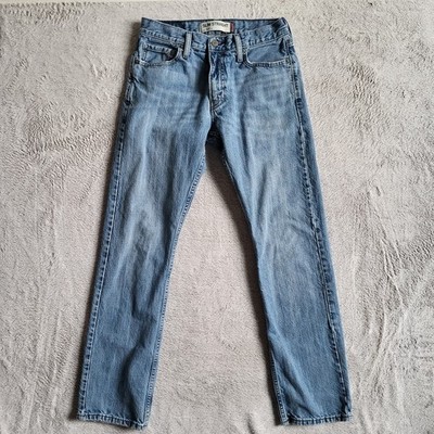 Levi's 514 Slim Straight Jeans Men's 30x32 Light Wash 100% Cotton Denim