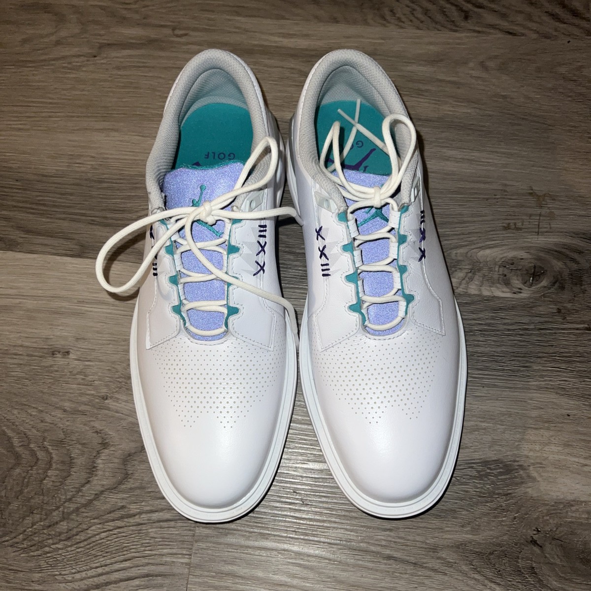 Jordan ADG 5 Golf Shoes White Emerald Grape Ice Men's Sz 8
