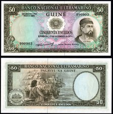 PORTUGUESE GUINEA 50 ESCUDOS (P44a) 1971 UNC