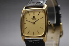 Vintage 【Exc+5】 UNIVERSAL GENEVE 542114 Manual Square Roman Gold Dial Mens Watch