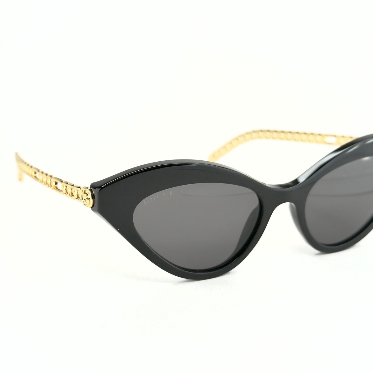 GUCCI GG0978S CHAIN 0978 Gold Black Logo Heart Detachable