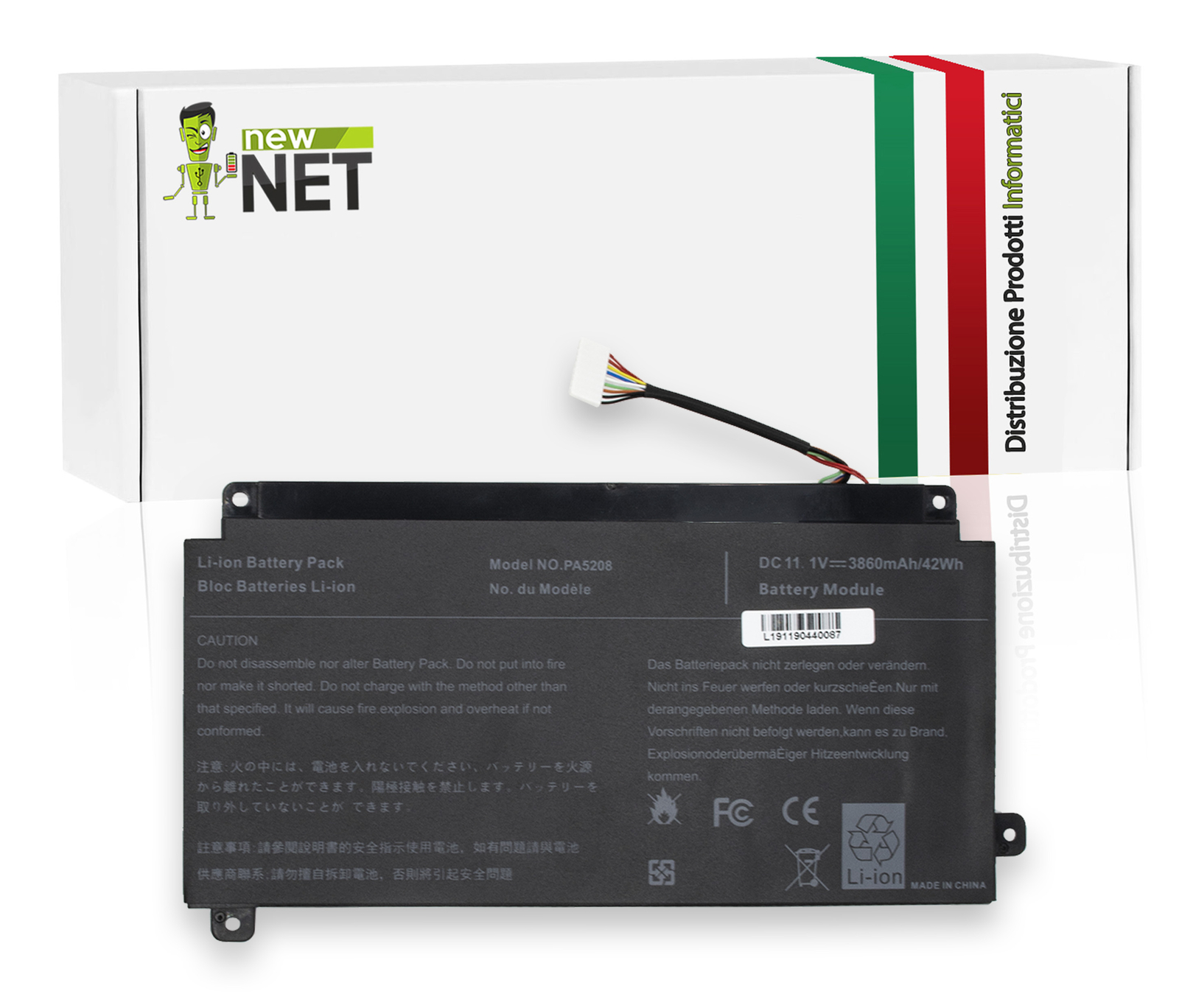 Batteria da 3860mAh compatibile con Toshiba Satellite P50W-C-10V P50W-C-110