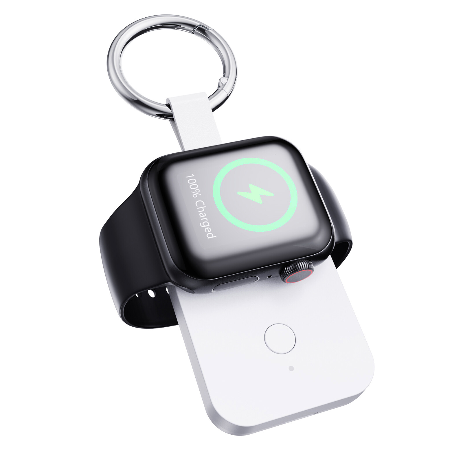 1000mAh ChargeCore Keyring Power Bank for Apple Watch - White-image