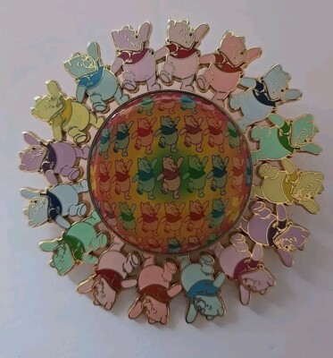 Disney Featured Artist Rainbow Winnie the Pooh Jumbo Spinner LE 750 Pin